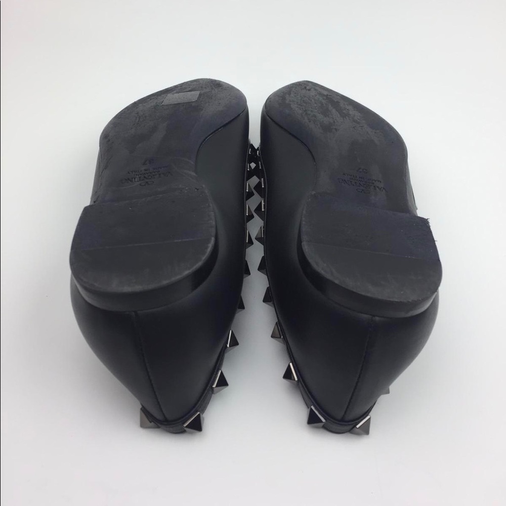 Valentino Black Rockstud Flats - Picture 3 of 8